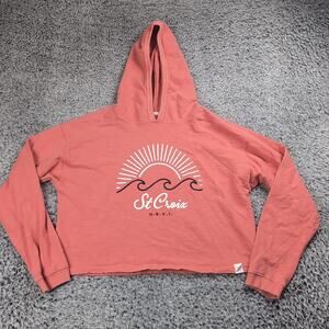 St Croix Virgin Islands Sweatshirt Women Medium Salmon Hoodie Destination Tour